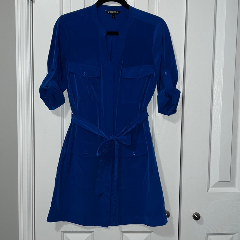 Women’s EXPRESS blue utility dress size Small